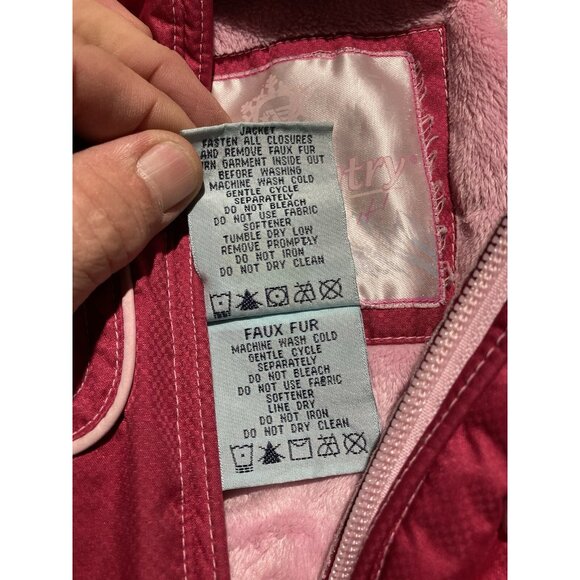 Free Country Jacket Girls XS Red Long Sleeve Full Zip Hooded - Picture 3 of 5